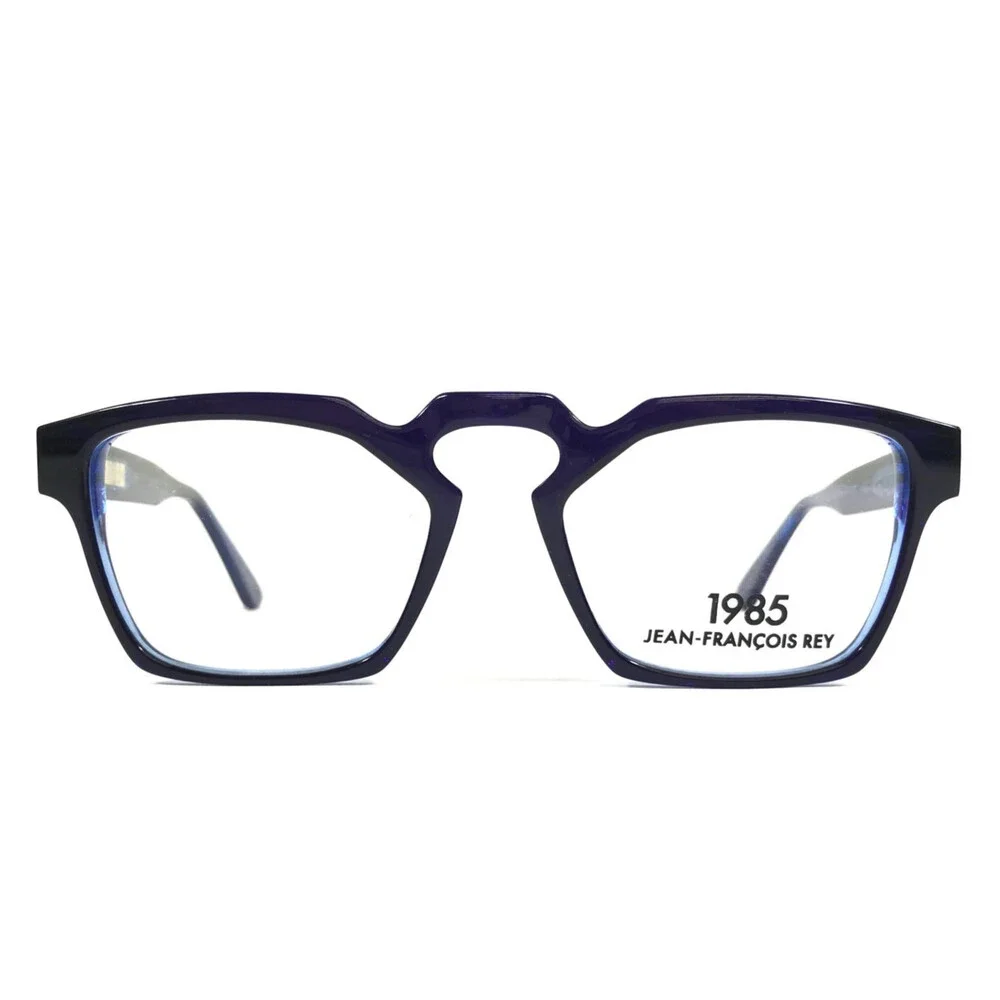 Jean-Francois Rey Eyeglasses Frames NIXON 2525 Black on Clear Blue 51-19-150